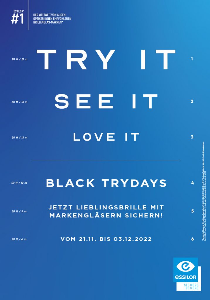 Black Trydays Kampagne Essilor
