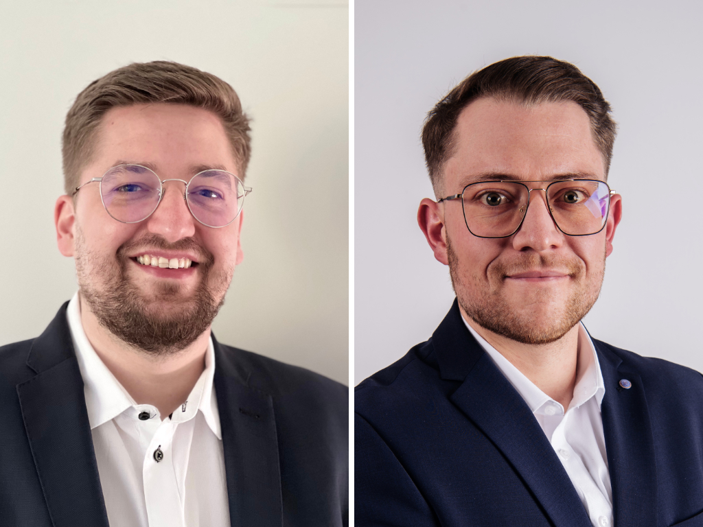 Jonas Heidorn und Philipp Scholz, beide neue Gebietsleiter bei Eschenbach Optik