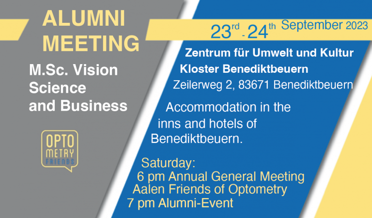 HS Aalen: Optometrie-Weiterbildung und Alumni-Treffen 2023