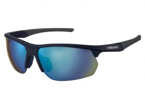Wrap-Around-Sonnenbrille mit blauen Scheiben von HEAD, hergestellt von Charmant