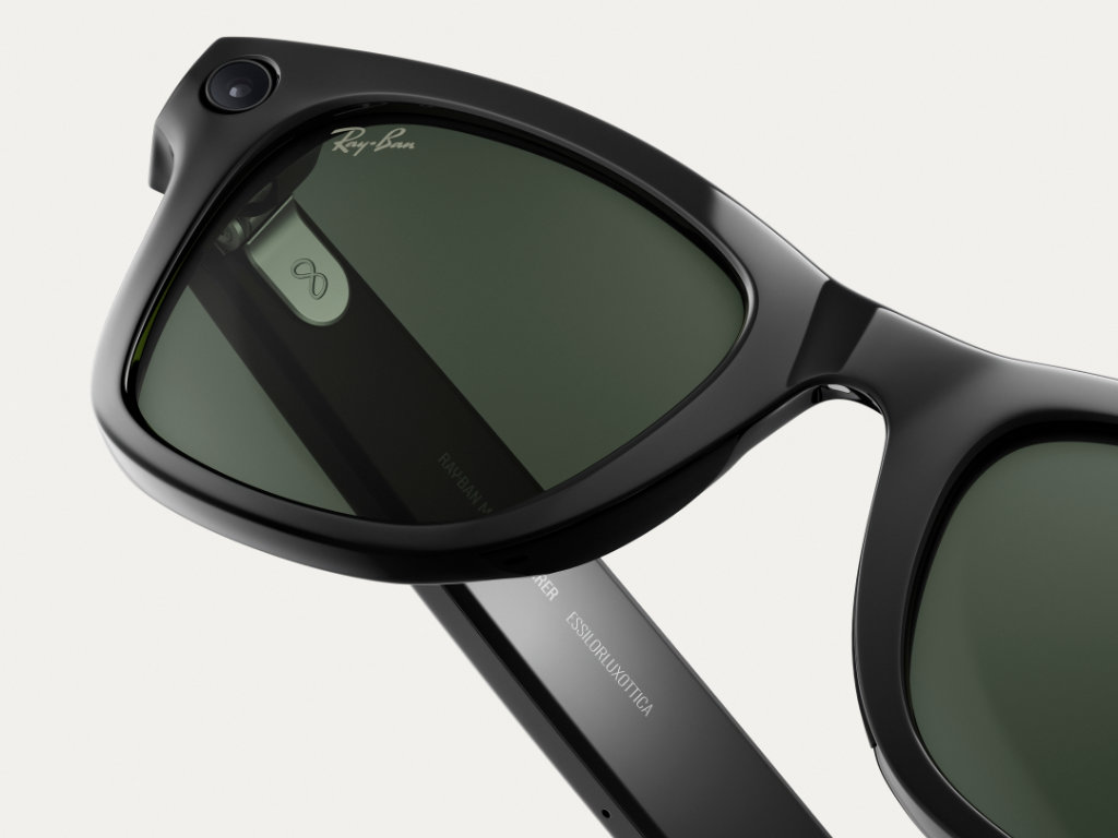 Ray-Ban Meta Gen 2-Brille, Modell Wayfarer Black-Shiny mit Transitions-Gläsern in Graphite-Grün