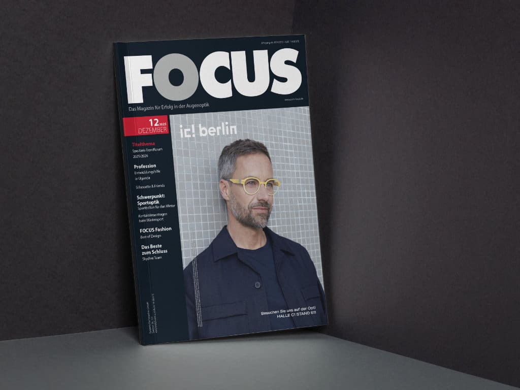 Titelseite des Fachmagazins FOCUS Augenoptik, Ausgabe 15/2025