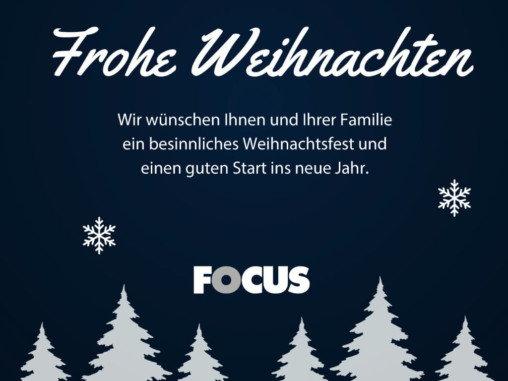 Visual „Frohe Weihnachte“ FOCUS 2025