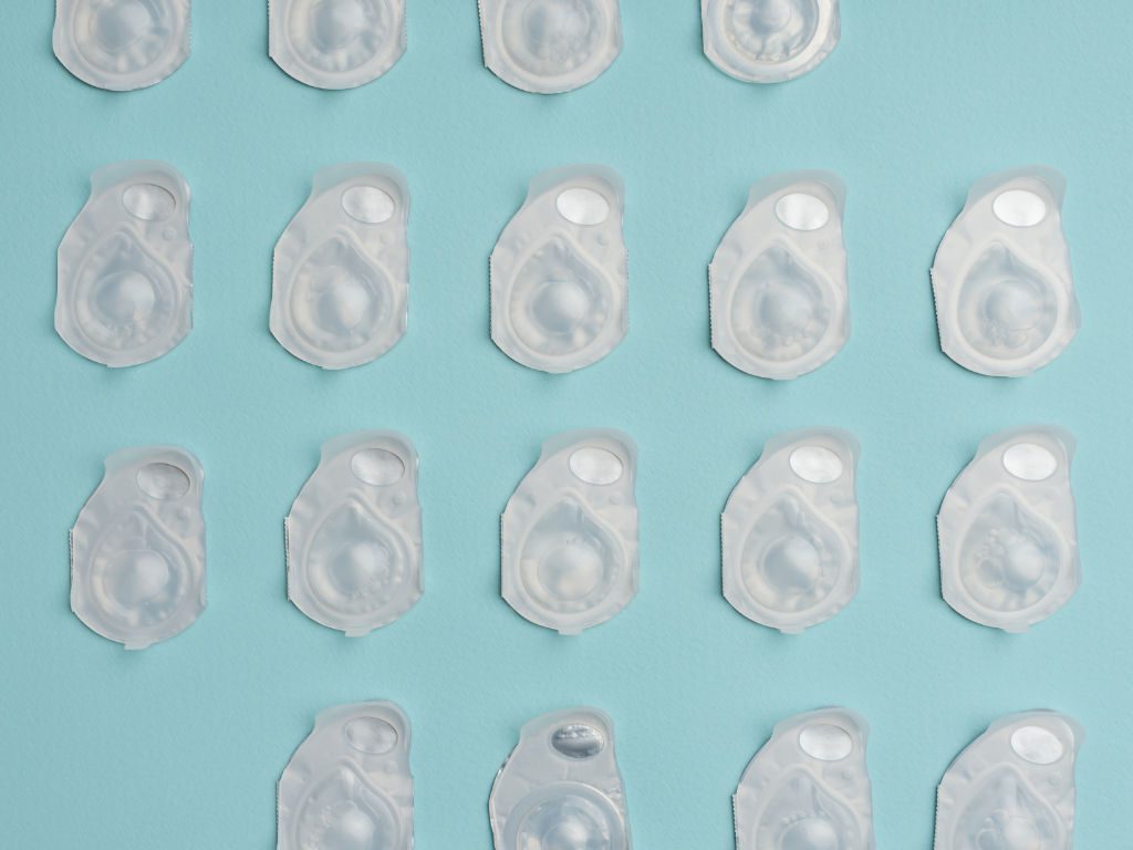 Leere Kontaktlinsenblister