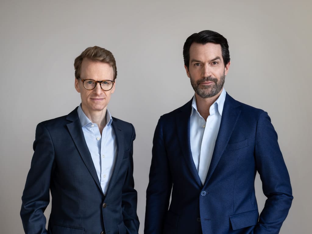 Von links: Benjamin von Schenck, CFO, und Tobias Krauss, CEO, beide aus dem Mister Spex-Vorstand