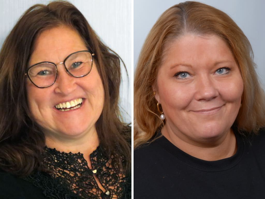 Von links: Anke Schmidt und Sara Luisa Schätzle als Mitarbeiterinnen von Swiss Eye International