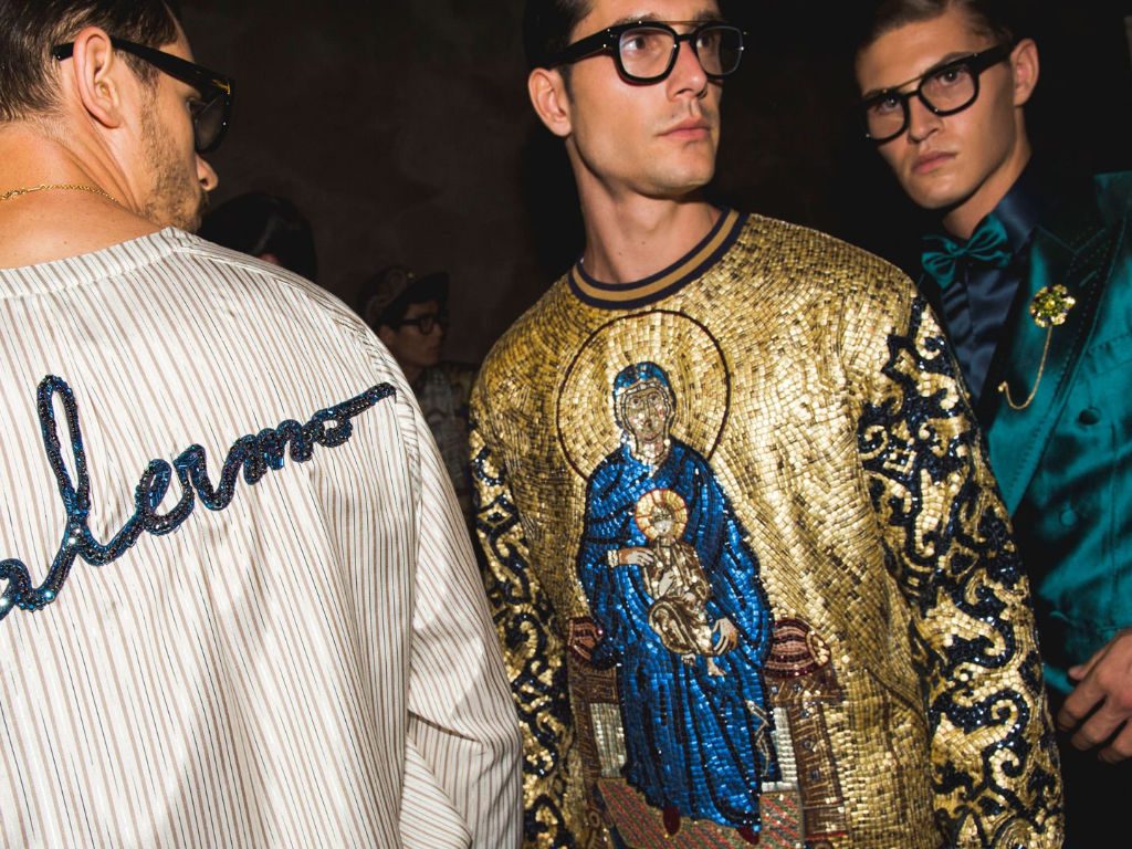 Männliche Dolce&Gabbana Models auf dem Laufsteg