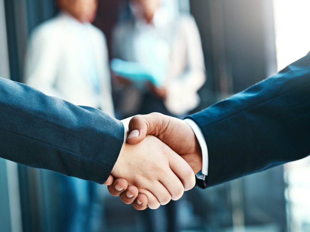 Geschäftlicher Handschlag