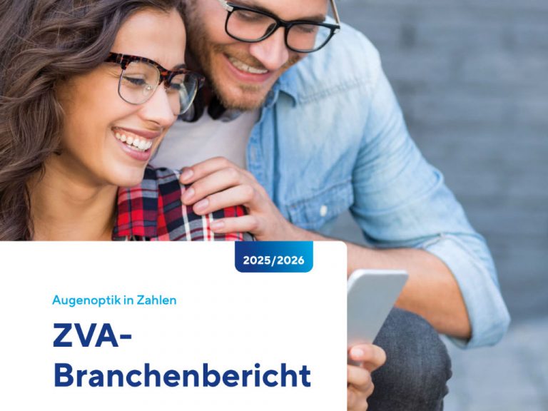 Cover-Ausschnitt des ZVA-Branchenbericht Augenoptik 2025/2026