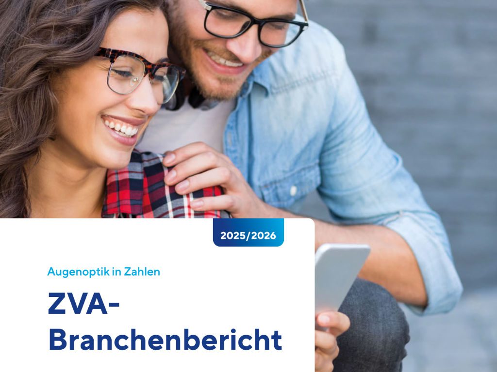 Cover-Ausschnitt des ZVA-Branchenbericht Augenoptik 2025/2026