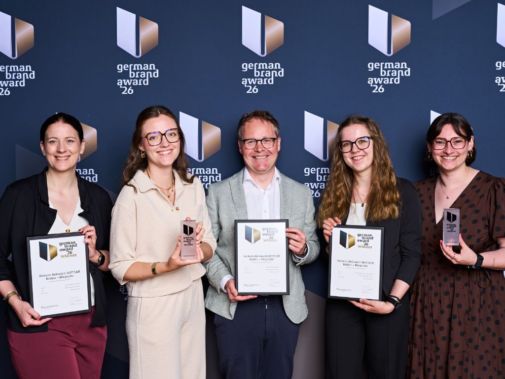Rottler-Team bei der Preisverleihung des German Brand Award 2026 in Berlin